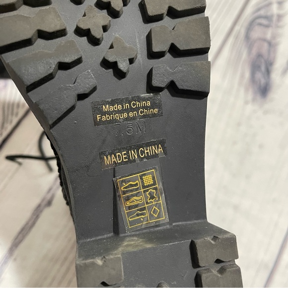 Jeffrey Campbell Ricki Hiker Mesh Lace Up Boots Black Combat Biker Size 7.5 - Picture 3 of 11